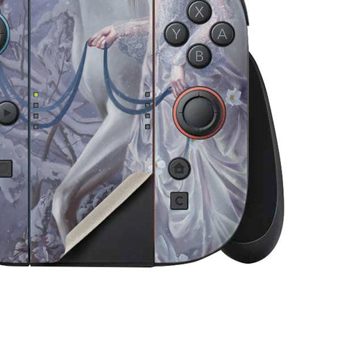 Fairy with Horse in Snow by Nene Thomas Nintendo Switch 2 (2025) Joy-Con Controller Skin