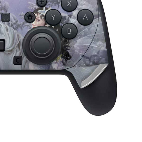 Fairy with Horse in Snow by Nene Thomas Nintendo Switch 2 (2025) Pro Controller Skin