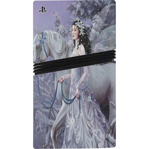 Fairy with Horse in Snow by Nene Thomas PS5 Pro Disk Bundle Skin