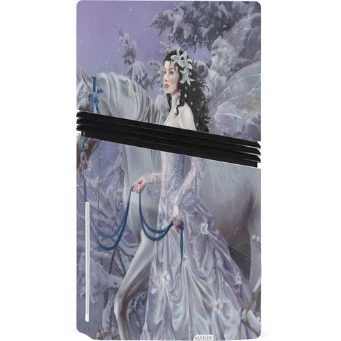 Fairy with Horse in Snow by Nene Thomas PS5 Pro Disk Bundle Skin