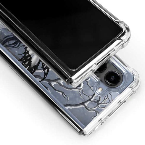 Fairy with Owl in Snow by Nene Thomas Galaxy Z Fold5 5G Clear Case