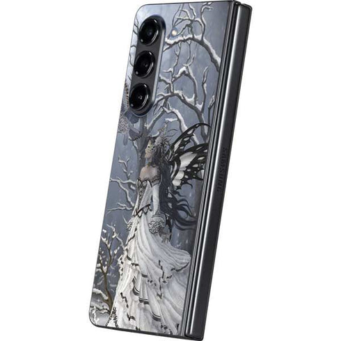Fairy with Owl in Snow by Nene Thomas Galaxy Z Fold5 5G Skin