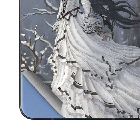 Fairy with Owl in Snow by Nene Thomas Galaxy Z Fold5 5G Skin