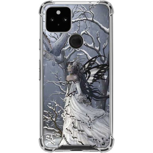 Fairy with Owl in Snow by Nene Thomas Pixel Cases
