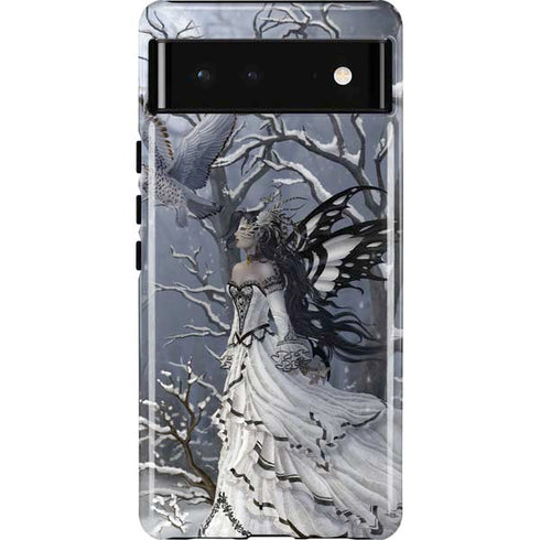Fairy with Owl in Snow by Nene Thomas Pixel Cases