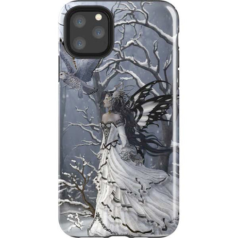 Fairy with Owl in Snow by Nene Thomas iPhone Cases