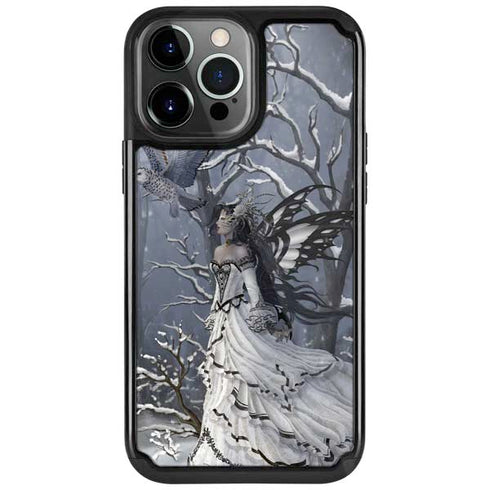 Fairy with Owl in Snow by Nene Thomas iPhone Cases