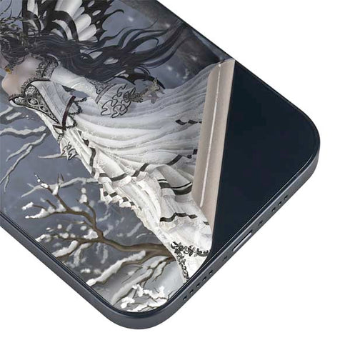 Fairy with Owl in Snow by Nene Thomas iPhone 15 Skin