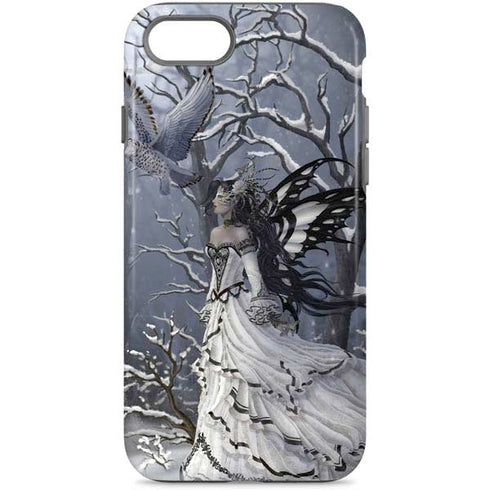 Fairy with Owl in Snow by Nene Thomas iPhone Cases