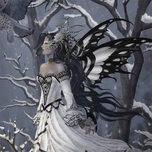 Fairy with Owl in Snow by Nene Thomas Dell Latitude Skin