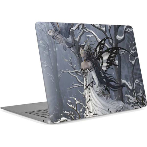 Fairy with Owl in Snow by Nene Thomas Apple MacBook Air Skin