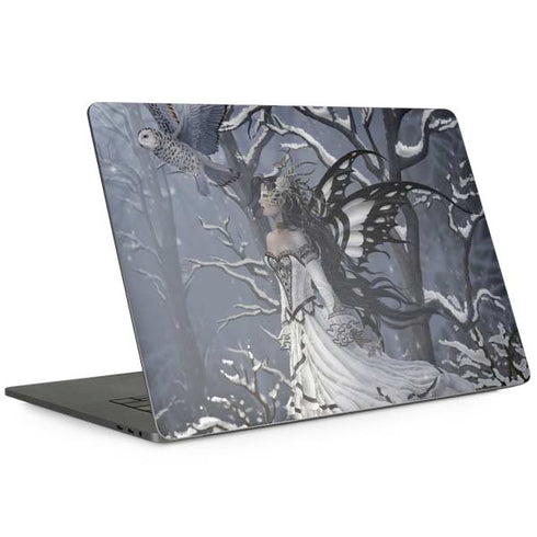 Fairy with Owl in Snow by Nene Thomas MacBook Skins