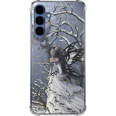 Fairy with Owl in Snow by Nene Thomas Galaxy A35 5G Clear Case