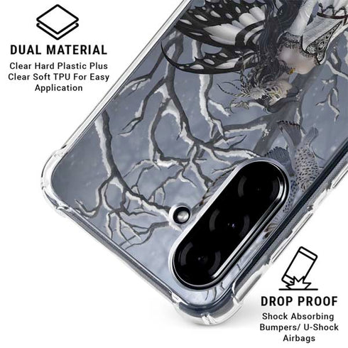 Fairy with Owl in Snow by Nene Thomas Galaxy A36 5G Clear Case