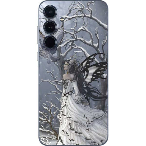 Fairy with Owl in Snow by Nene Thomas Galaxy A55 5G Skin