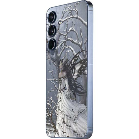 Fairy with Owl in Snow by Nene Thomas Galaxy A55 5G Skin
