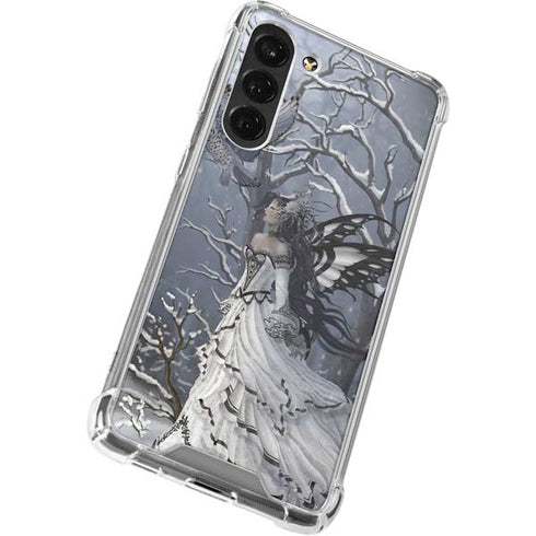 Fairy with Owl in Snow by Nene Thomas Galaxy S24 FE Clear Case