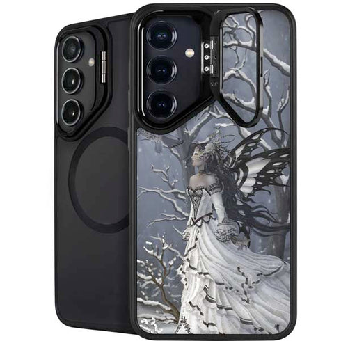 Fairy with Owl in Snow by Nene Thomas Galaxy S25 Kickstand Case