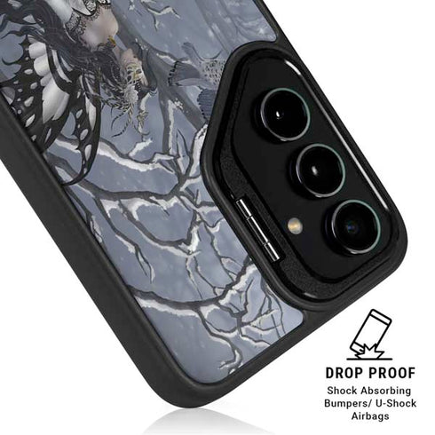 Fairy with Owl in Snow by Nene Thomas Galaxy S24 Kickstand Case