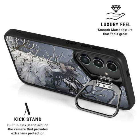 Fairy with Owl in Snow by Nene Thomas Galaxy S24 Plus Kickstand Case