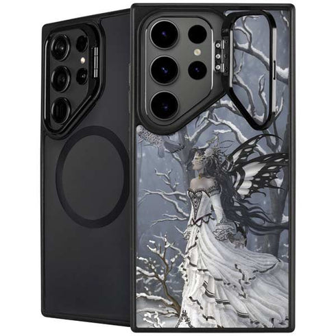Fairy with Owl in Snow by Nene Thomas Galaxy S24 Ultra Kickstand Case