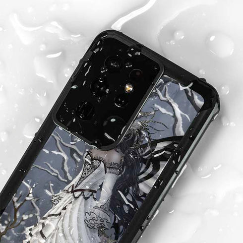 Fairy with Owl in Snow by Nene Thomas Galaxy S24 Ultra Waterproof Case