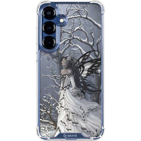 Fairy with Owl in Snow by Nene Thomas Galaxy S25 Clear Case