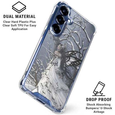 Fairy with Owl in Snow by Nene Thomas Galaxy S25 Clear Case
