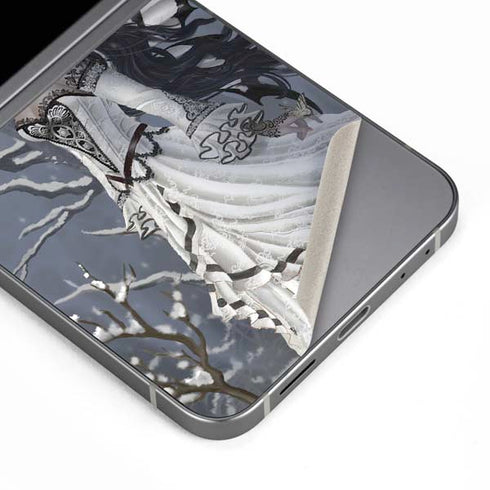 Fairy with Owl in Snow by Nene Thomas Galaxy Z Flip6 Skin