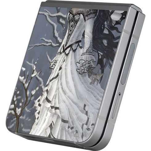 Fairy with Owl in Snow by Nene Thomas Galaxy Z Flip6 Skin