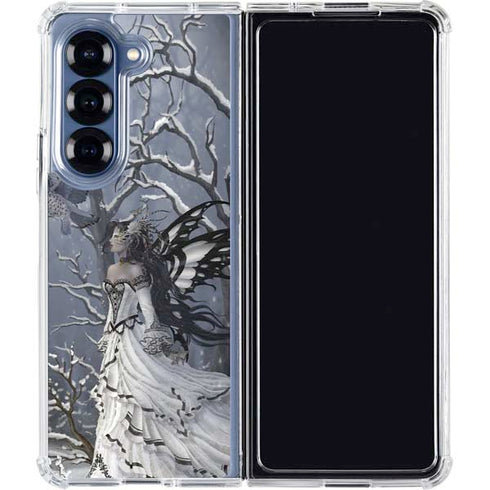 Fairy with Owl in Snow by Nene Thomas Galaxy Z Fold6 Clear Case