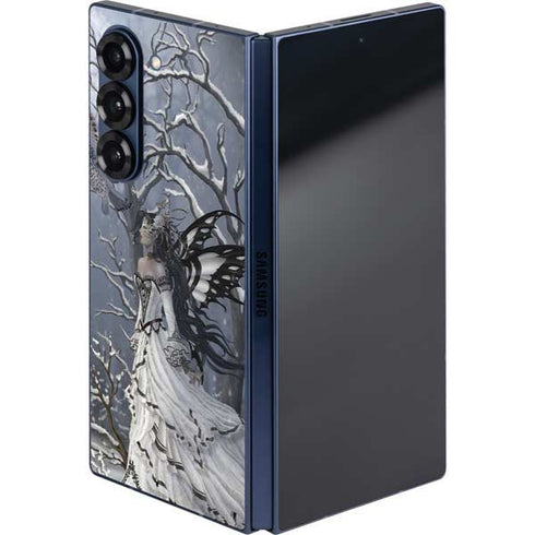 Fairy with Owl in Snow by Nene Thomas Galaxy Z Fold6 Skin