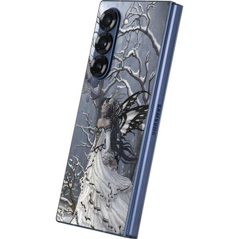 Fairy with Owl in Snow by Nene Thomas Galaxy Z Fold6 Skin