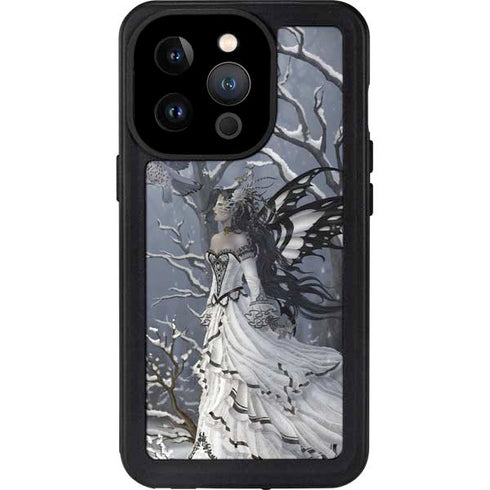 Fairy with Owl in Snow by Nene Thomas iPhone 15 Pro Waterproof Case
