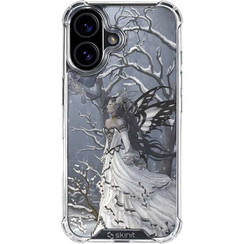 Fairy with Owl in Snow by Nene Thomas iPhone 16 Plus Clear Case