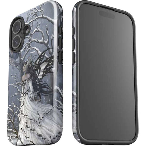 Fairy with Owl in Snow by Nene Thomas iPhone 16 Plus Impact Case
