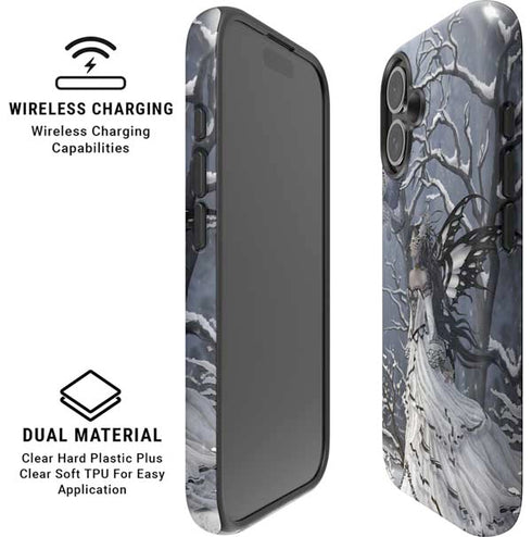 Fairy with Owl in Snow by Nene Thomas iPhone 16 Plus Magsafe Impact Case