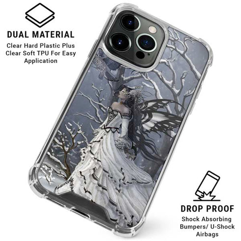 Fairy with Owl in Snow by Nene Thomas iPhone 16 Pro Max Clear Case