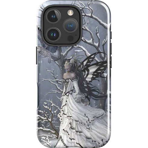 Fairy with Owl in Snow by Nene Thomas iPhone 16 Pro Max Impact Case