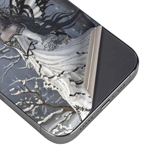 Fairy with Owl in Snow by Nene Thomas iPhone 16 Pro Max Skin