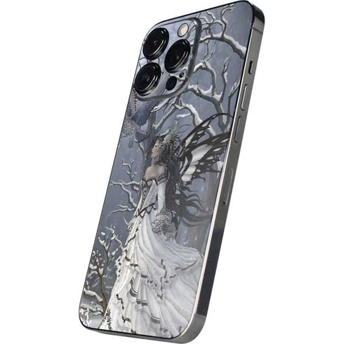 Fairy with Owl in Snow by Nene Thomas iPhone 16 Pro Skin