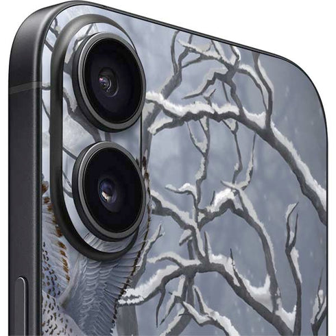 Fairy with Owl in Snow by Nene Thomas iPhone 16 Skin