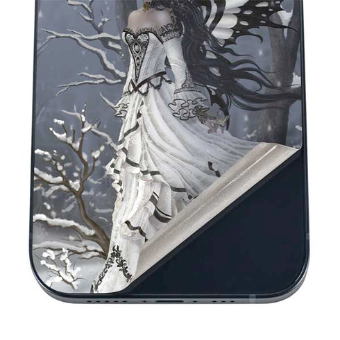 Fairy with Owl in Snow by Nene Thomas iPhone 16 Skin