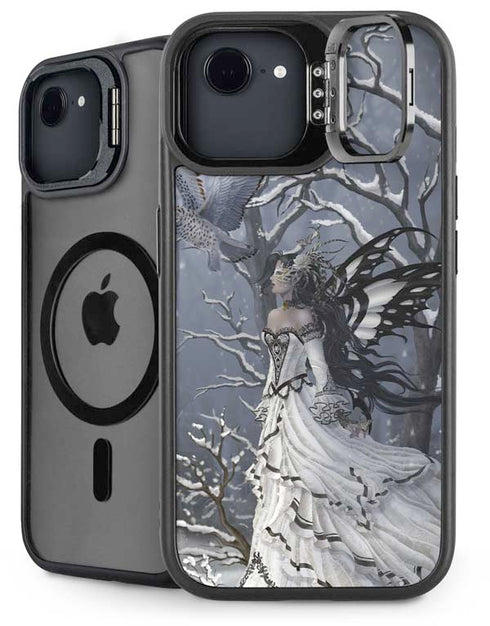Fairy with Owl in Snow by Nene Thomas iPhone 16e Kickstand Case
