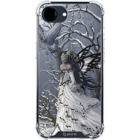 Fairy with Owl in Snow by Nene Thomas iPhone 16e Clear Case