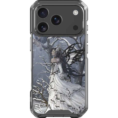 Fairy with Owl in Snow by Nene Thomas iPhone 18 Pro Clear Case