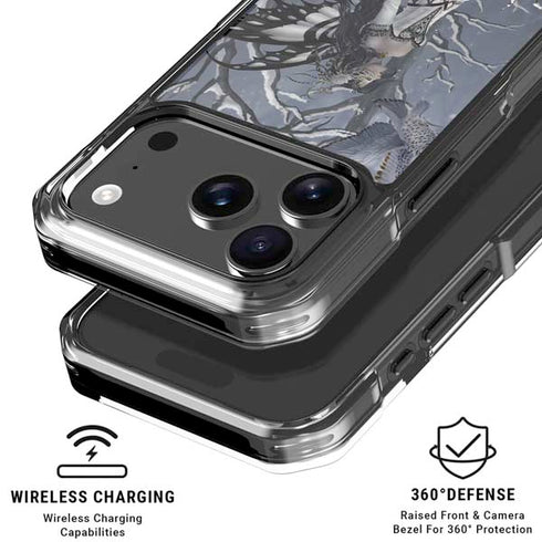 Fairy with Owl in Snow by Nene Thomas iPhone 18 Pro Clear Case
