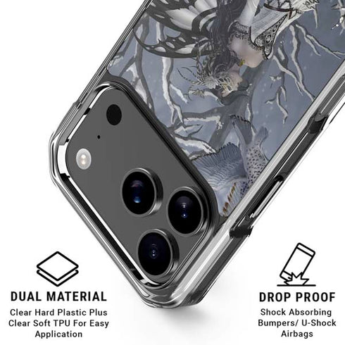 Fairy with Owl in Snow by Nene Thomas iPhone 18 Pro Clear Case