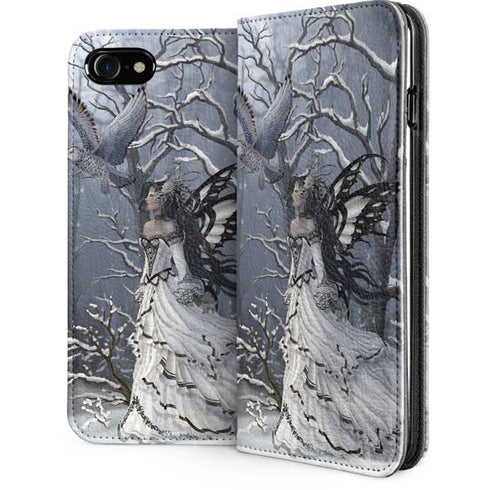 Fairy with Owl in Snow by Nene Thomas iPhone Cases