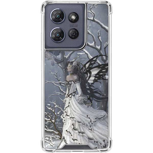 Fairy with Owl in Snow by Nene Thomas Moto G 5G (2025) Clear Case